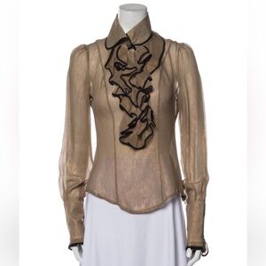 Just Cavalli Silk Long Sleeve Blouse
Size: S I US4, IT40